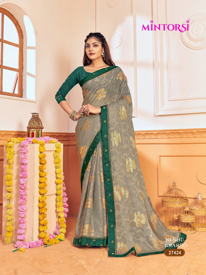 Keshu By Mintorsi 27421-27428 Chiffon Sarees Catalog